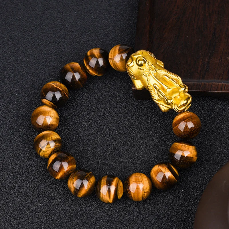 Natural Tiger Eye Pixiu Protection Courage Bracelet