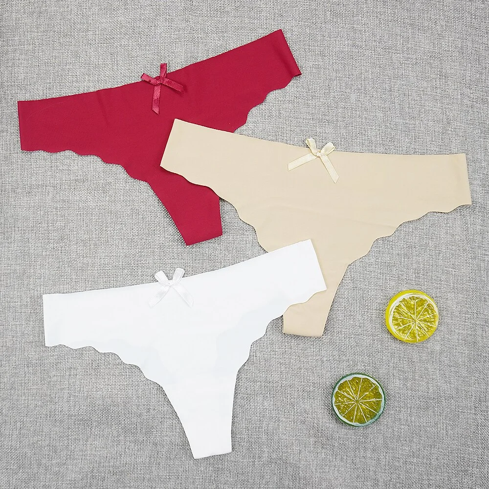 Billionm Plus Size Thong Femme Gstring Seamless Panties Sexy Pack Thongs Woman Low-rise Silk High Quality Panty Leopard S-4XL