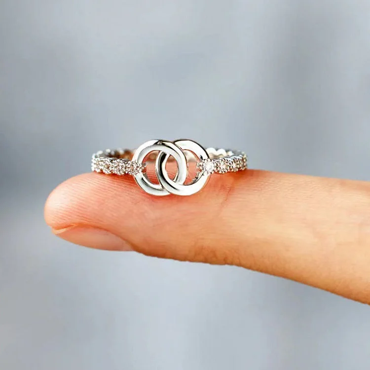 Mother & Daughter Forever Linked Interlocking Ring