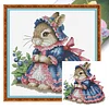 Peter Rabbit Partial Stamped Cross Stitch Kit 14CT 2 Strands 25x23cm DIY Embroidery Needlepoint