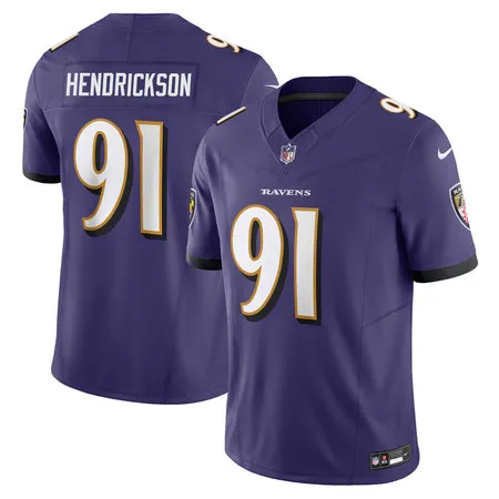Youth Baltimore Ravens #91 Trey Hendrickson David Purple Vapor F.U.S.E. Limited Jersey
