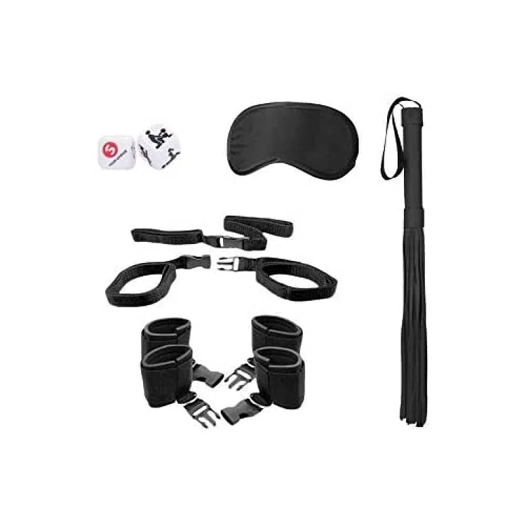 Pornhint Ouch Bed Post Bindings Restraint Kit Black