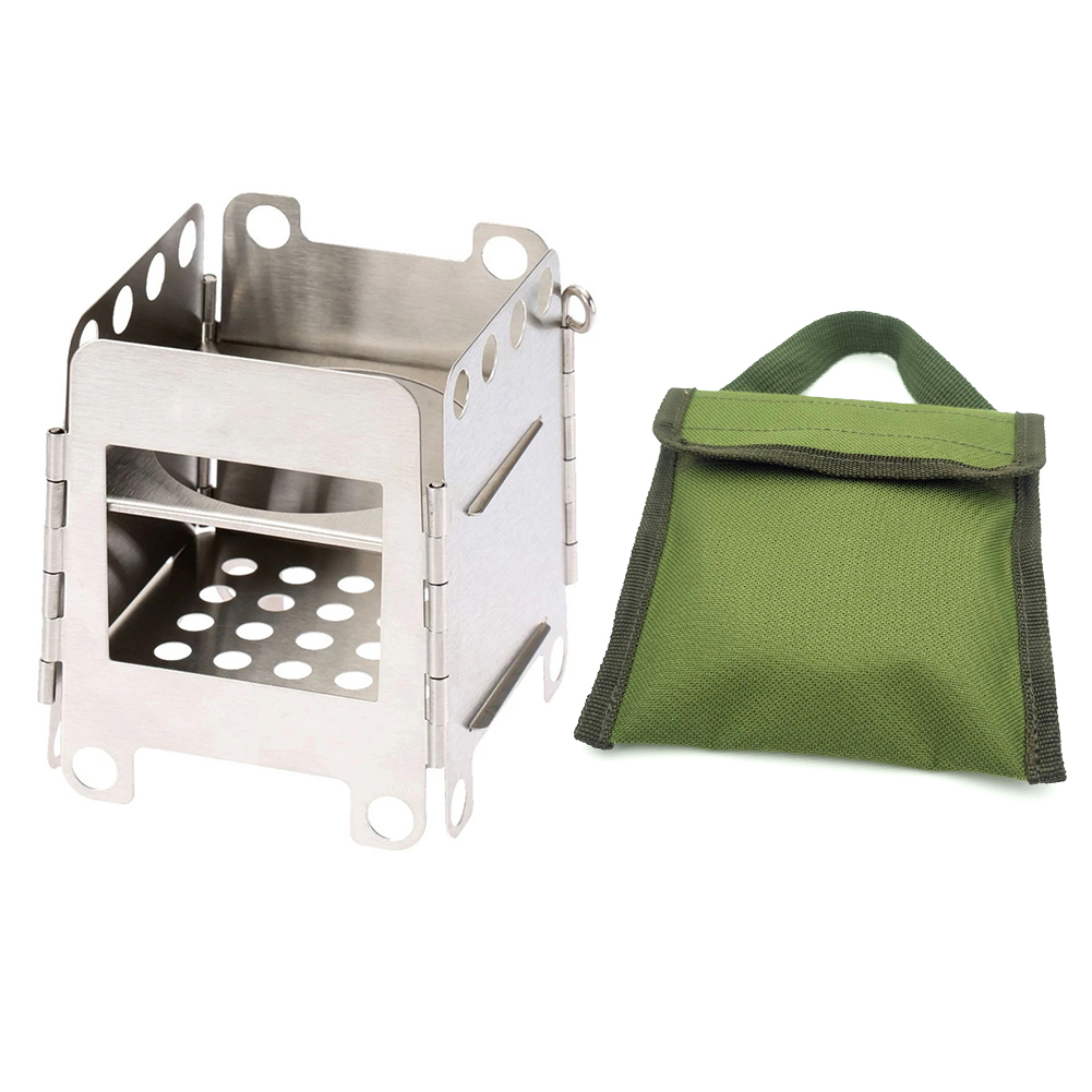 

Camping Wood Stove Portable Outdoor Folding Picnic Grill BBQ Cooking Stove, 501 Original