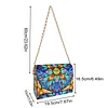 (US Local)DIY Mandala Diamond Art Wooden Coin Pouch with Chain 5D Diamond Painting Purse