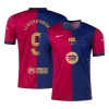 LEWANDOWSKI #9 Barcelona Home Soccer Jersey 2024/25 &ndash; Spotify Logo Without Text