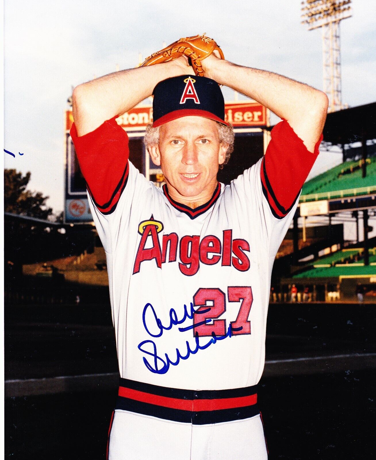 Don Sutton (DEC) signed 8x10 California Angels color Photo Poster painting