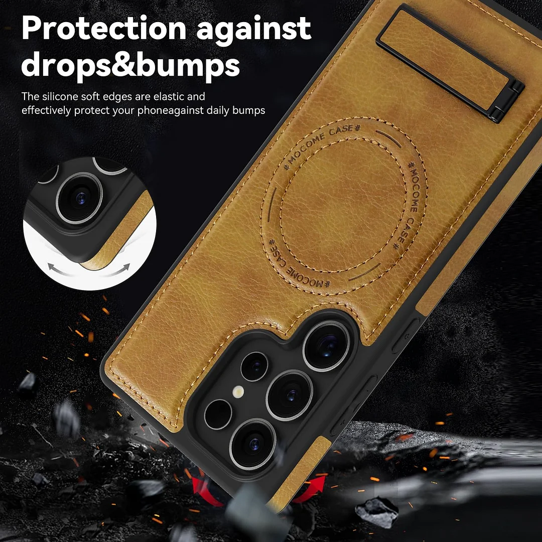 Samsung Galaxy Z Fold 6 Leather Case Magnetic Protective Case Holder Phone Case