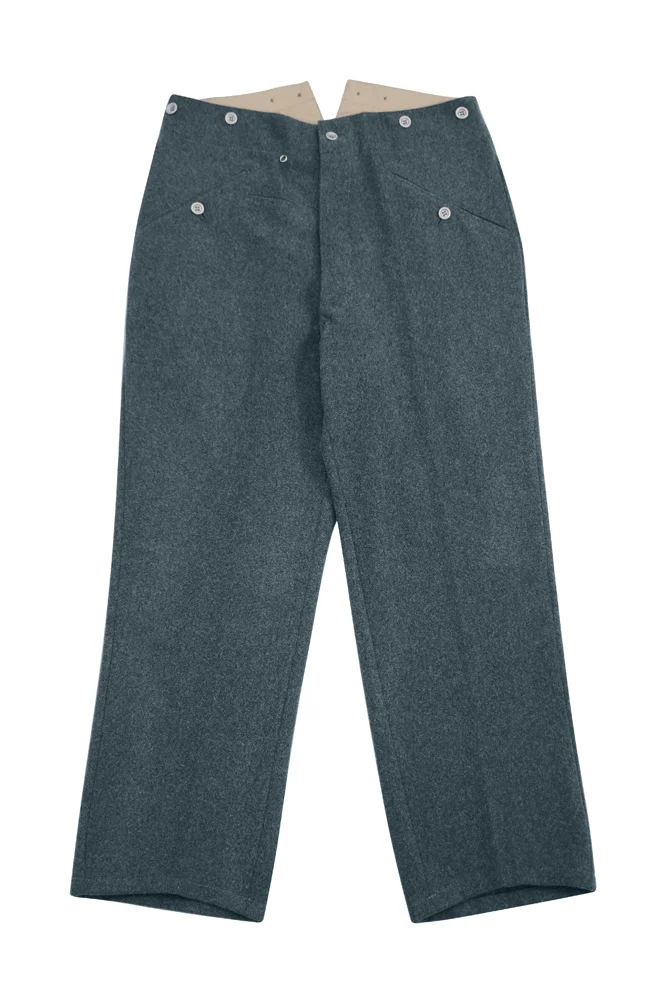   Elite German M1940 Italian Field Wool Trousers Blue Green Grey German-Uniform
