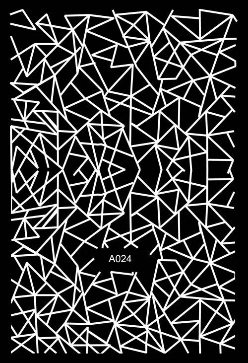 Black Wave Gold Stars White Line Nail Art Stickers Designs Manicure Sticker Back Glue Accessories for Nail Art Decoration Decals