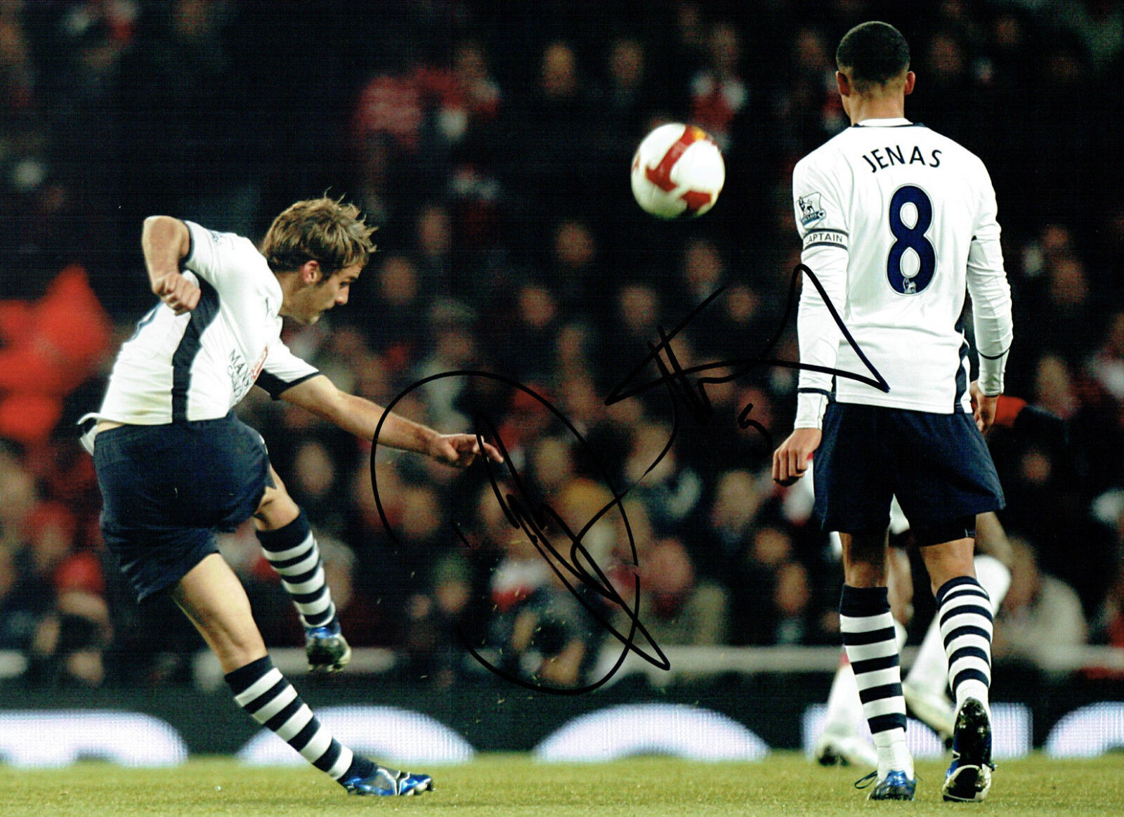 David BENTLEY Signed Autograph 16x12 Action Photo Poster painting Spurs Tottenham AFTAL COA