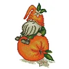 Orange Gnome -  11CT Partial Beaded Cross Stitch Kit(25x35cm)