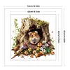 Hamster In Tree Hole-14CT Stamped Cross Stitch 50*50cm/19.69*19.69in tapestrymarket