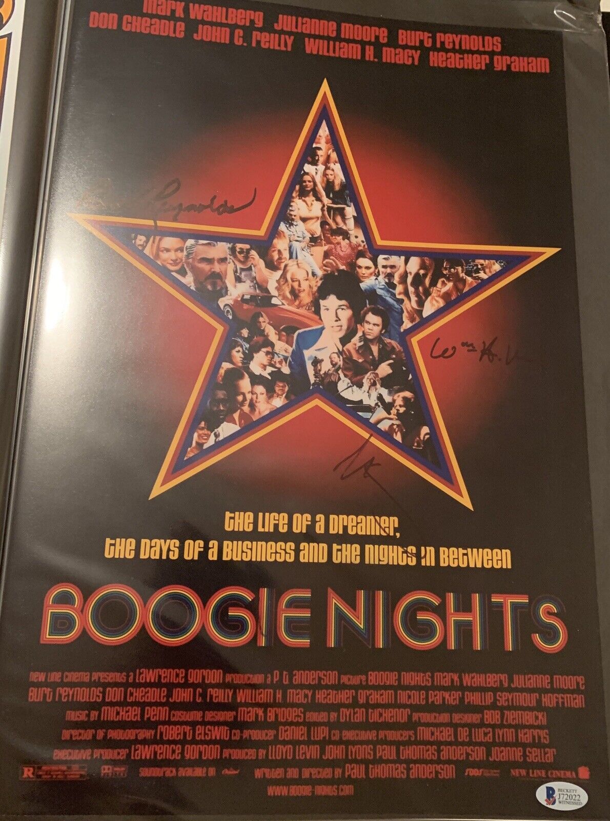 Boogie Nights Signed 12x18 Photo Poster painting Pic Wahlberg Reynolds Macy Beckett Coa