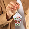 6PCS Diamond Painting Double Sided Santa Diamond Art Ornament