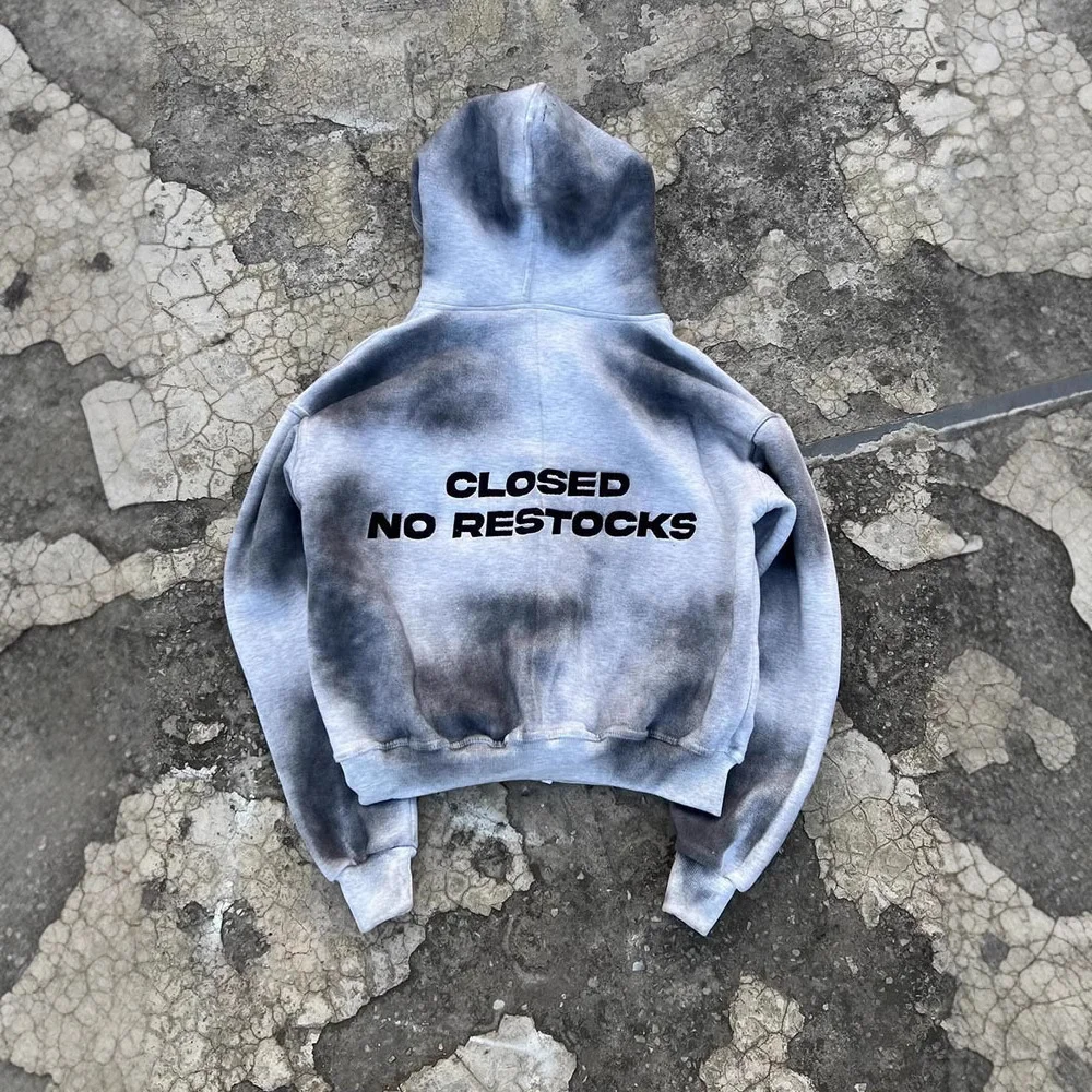 Athvotar Athvotar Old Tie Dye Gradient Senior Escroatistance Zipper Jacket Men And Women's Same Trend