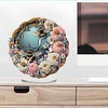 (US Local)Acrylic Special Shape Flower Honey Diamond Painting Art Clock Ornaments Kit
