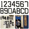 LED Illuminated Modern Address Sign Waterproof Personalized Solar Powered Address Number Dusk To Dawn Adhesive Or Screw Mount for Outside House Light Up Courtyard Hotel Bar