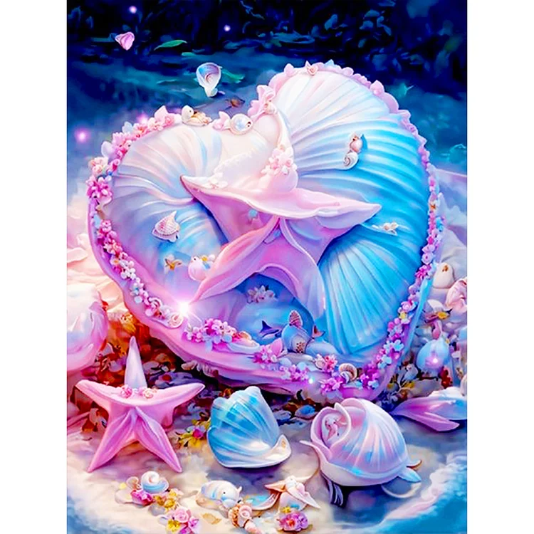 Dreamy Pink Shell 30*40CM(Canvas) Full Round Drill Diamond Painting gbfke
