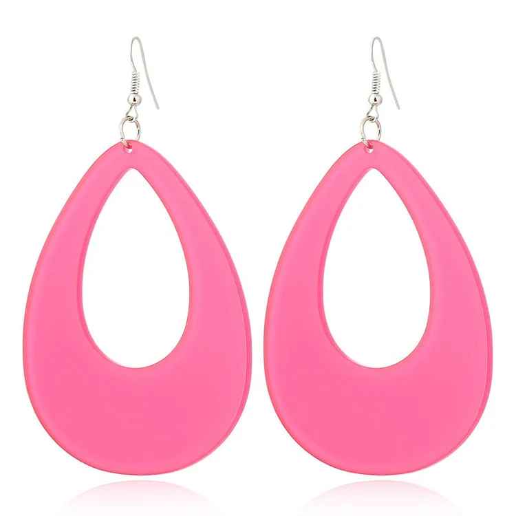 Women's Fashion Hollowed Out Water Drops Acrylic Earrings