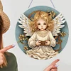 (US Only)Angel Girl Theme 2D Flat DIY Diamond Art Pendant Wall Decor for Home & Windows