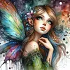 Butterfly Fairy-11CT Stamped Cross Stitch 50*50cm/19.69*19.69in tapestrymarket