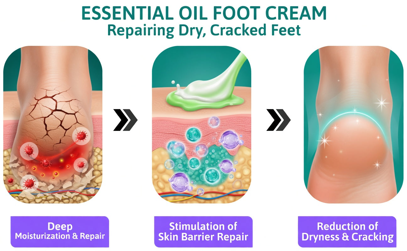 🎁 NEWYUO™ Limited-Time Offer 🎁 - Don't miss out!Tea Tree Oil Foot Cream (Repairs Dry Cracked Heels, Soothes Tired Feet, Eliminates Odor & Restores Soft Skin)
