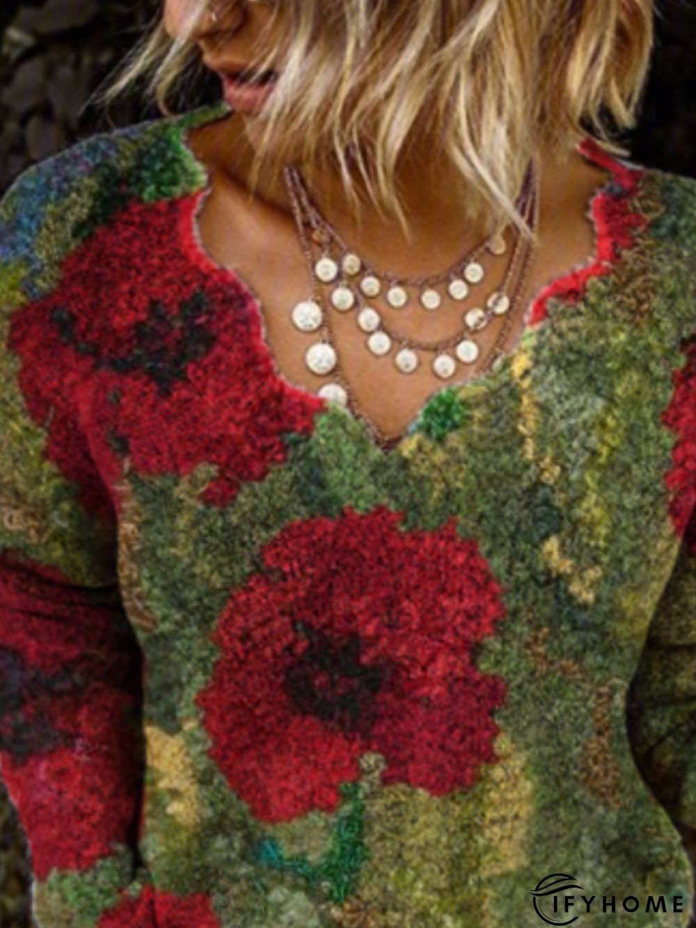 Cotton Long Sleeve Printed shirt & Top | IFYHOME