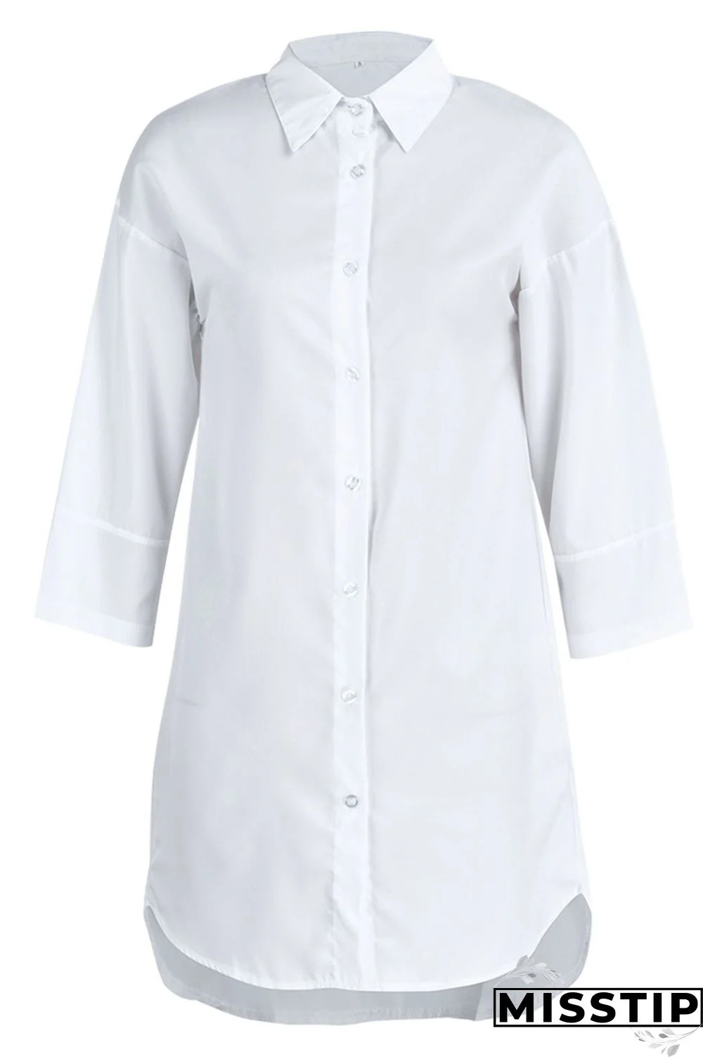 Green Casual Solid Patchwork Buckle Turndown Collar Shirt Dress Dresses