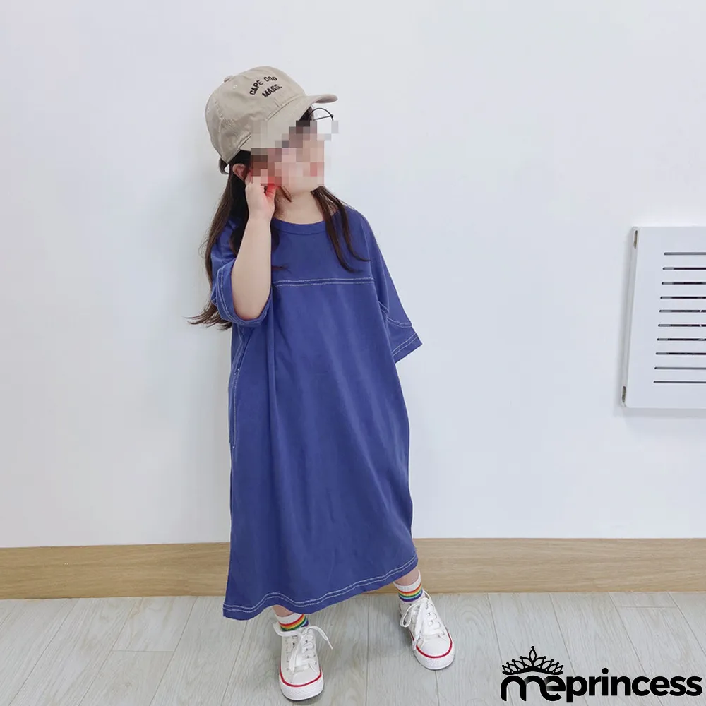 Parent-child Wear Girl Spring Summer Casual Loose Knitting Dress