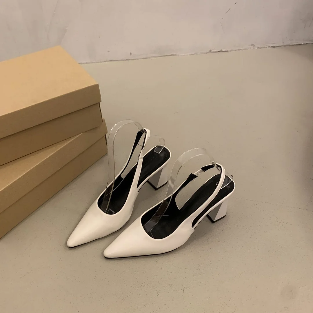 Yyvonne Temperament Baotou Sandals Women 2025 Summer New Korean Commuter Light Heels Paint Coarse Fashion Single Shoes