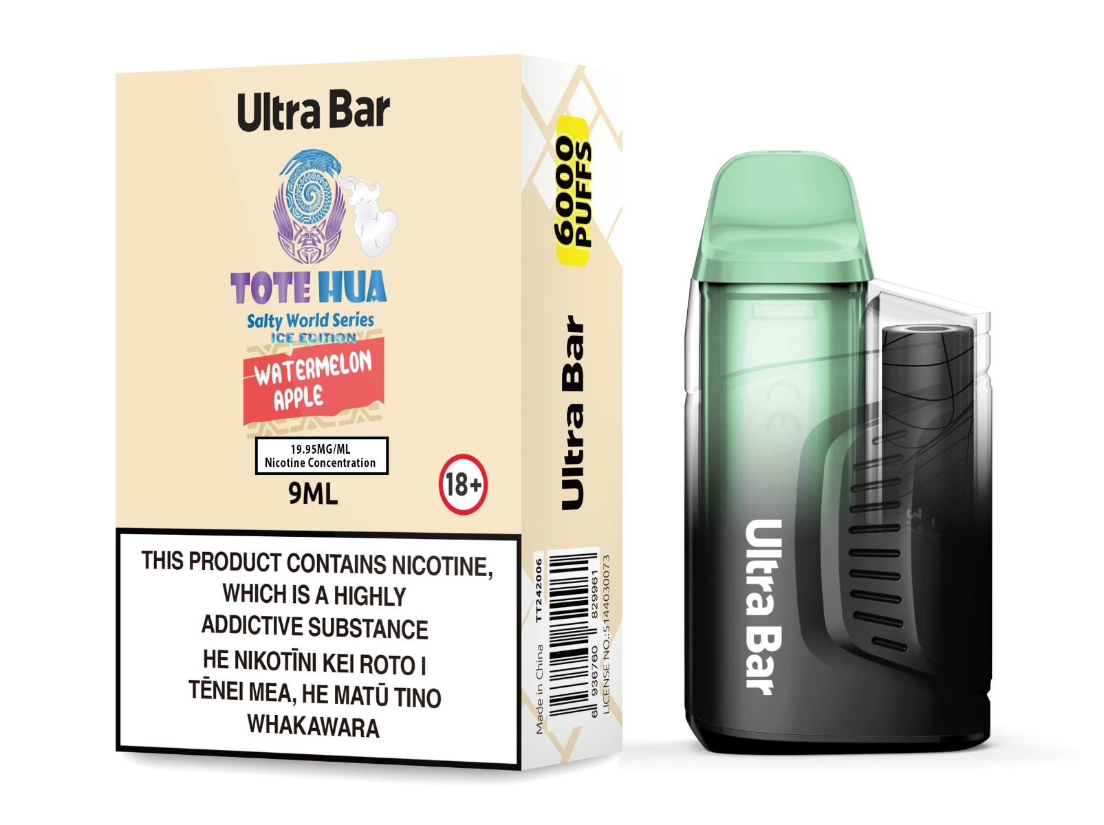 Ultra Bar Watermelon Apple 6000PUFFS Ultra Bar