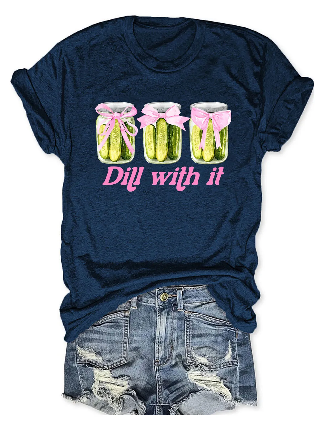 Funny Dill With It Pickle T-shirt