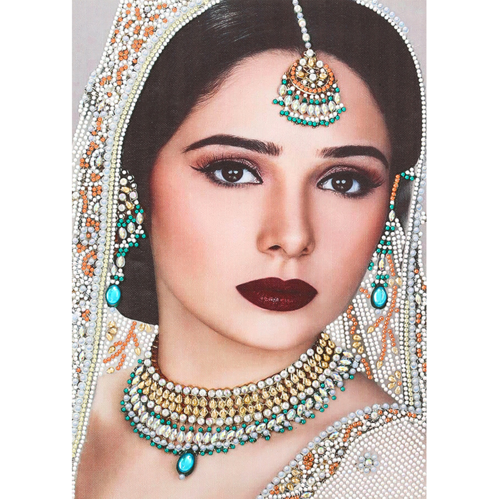 

Indian Lady - Special Shaped Diamond Painting - 30*40CM, 501 Original