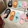 Gioiacombo™ Pantofole in pelliccia di coniglio sfumato di nuovo stile per pantofole in pelliccia con suola spessa autunnali e invernali