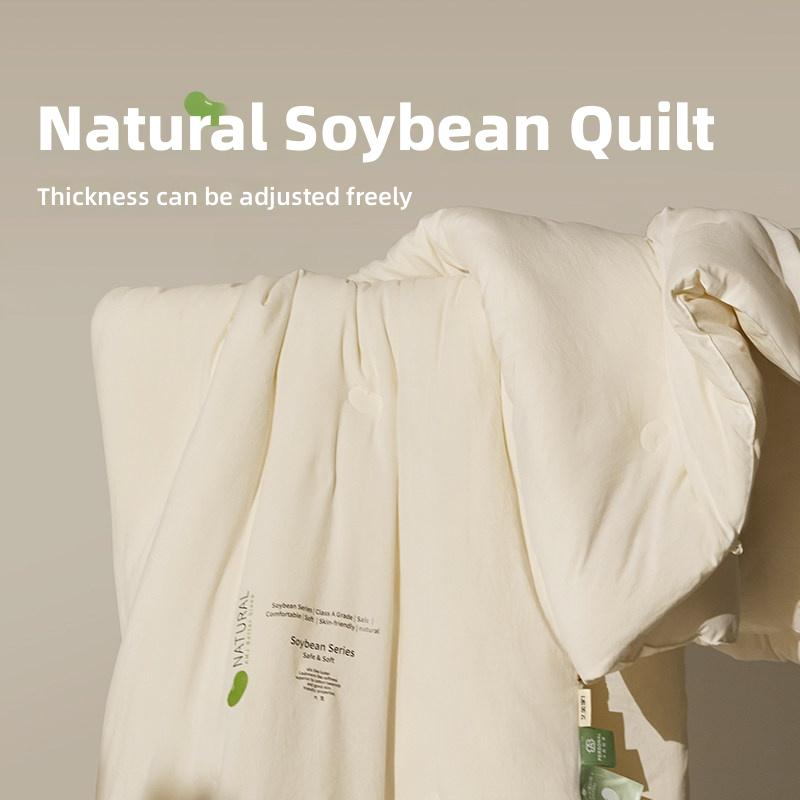 Natural Soybean Quilt &ndash; Adjustable Thickness for All-Season Comfort