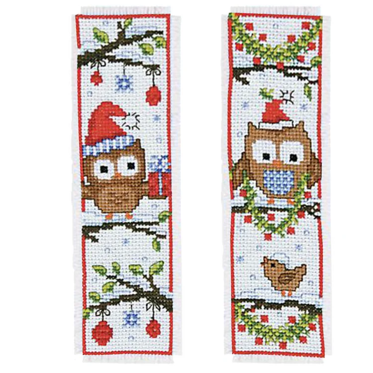 DIY Animals Bookmarks Double Sided Cross Stitch Kit Counted 14CT Embroidery gbfke