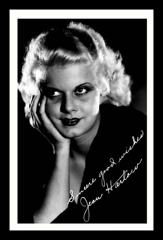 Jean Harlow Autograph Signed & Framed Photo Poster painting