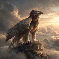 Griffin on Mountain Peak - Diamond Painting