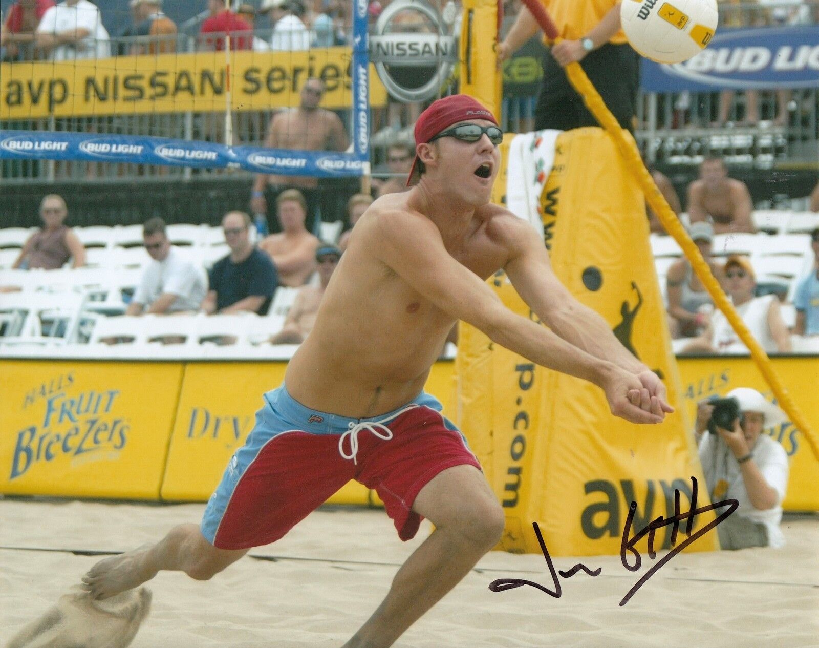 JAKE GIBB signed (BEACH VOLLEYBALL) 8X10 Photo Poster painting *AVP* OLYMPICS USA W/COA #3