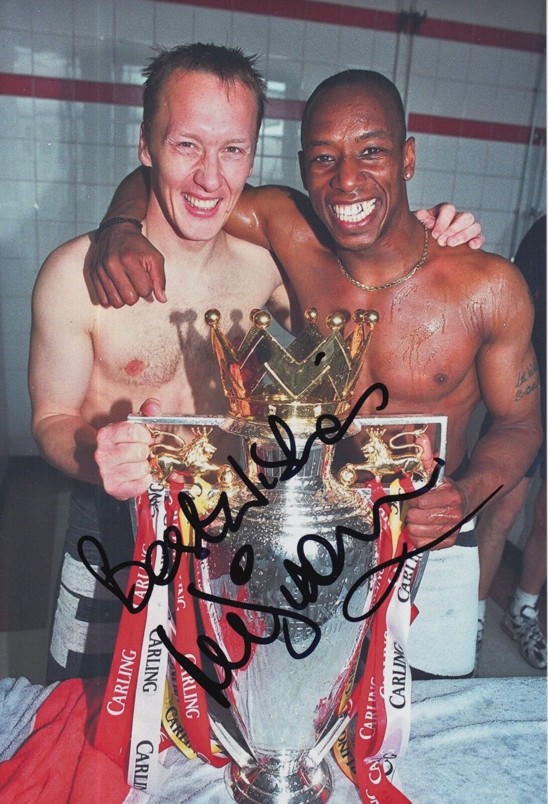 Lee Dixon Hand Signed Arsenal 12x8 Photo Poster painting 5.