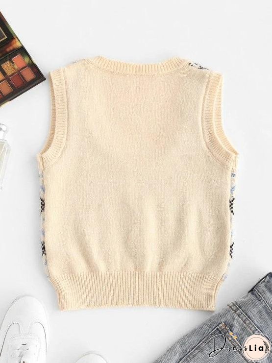 Anchor Snowflake Sweater Vest