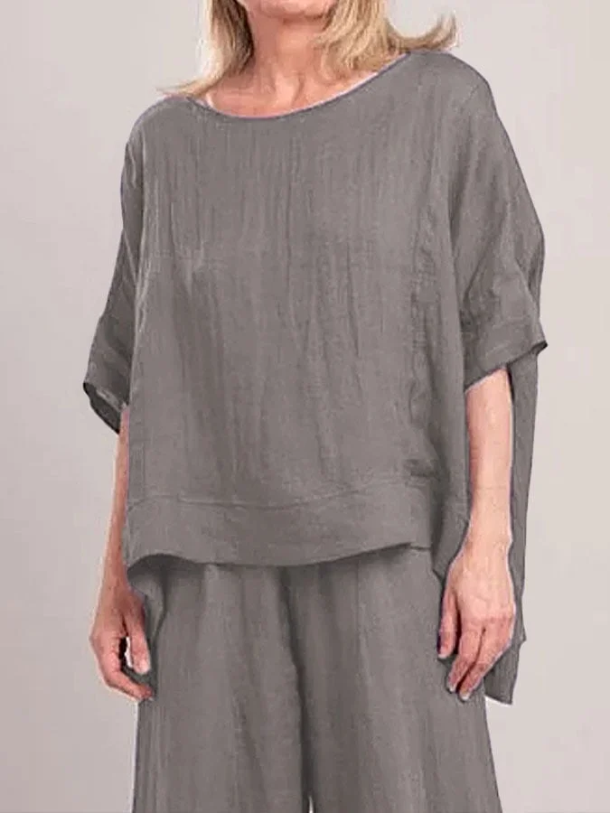 Women's solid color casual tops