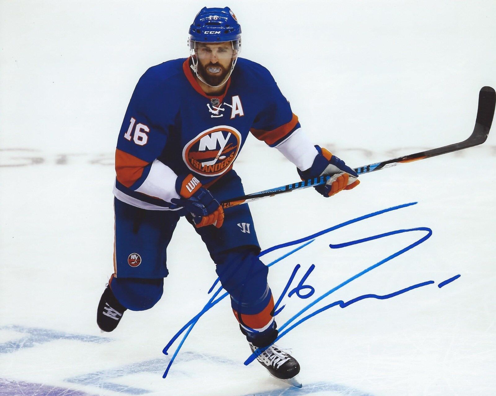 Andrew Ladd Signed 8x10 Photo Poster painting New York Islanders Autographed COA B