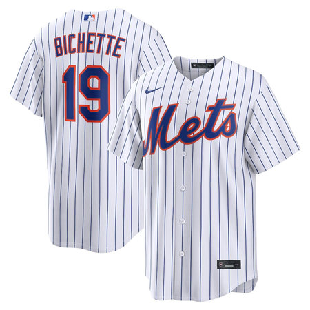 Men's New York Mets #19 Bo Bichette Nike White Home Replica Jersey 3L5J
