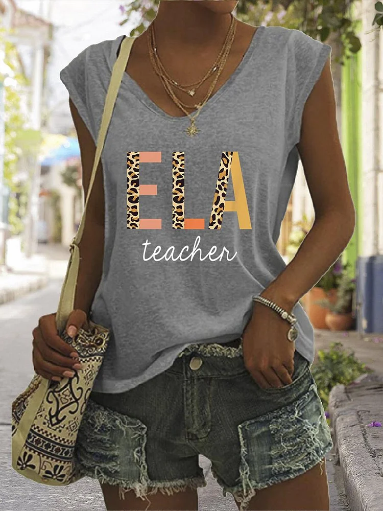 ELA teacher V Neck T-shirt Tees-08134