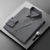 Men's No-iron Seamless Striped Slim Fit Business Casual Anti-wrinkle Shirt