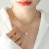 Stylish Double Layers Natural Pearl Necklace