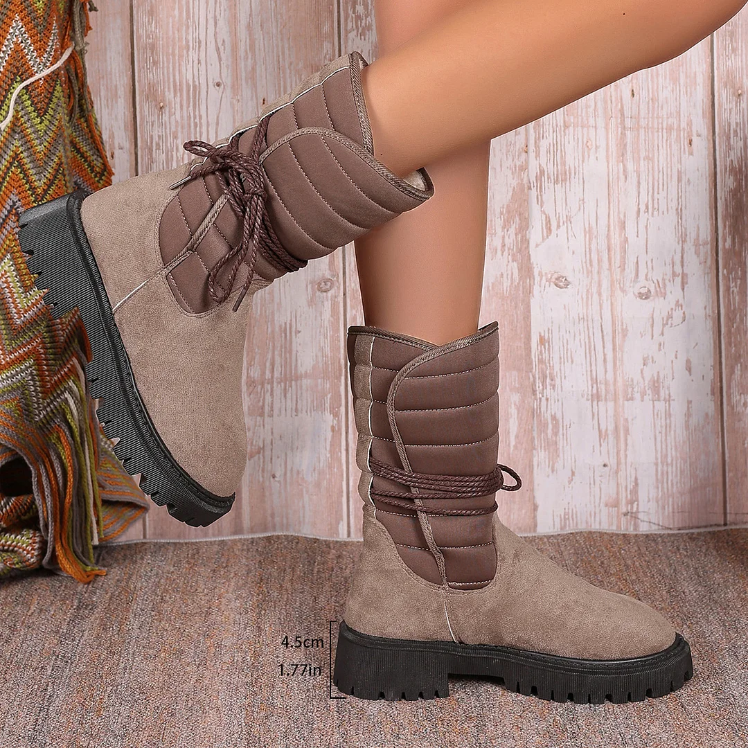 Qengg Qengg Boots In The Tube Warm Large Size Women's Cotton Boots 2024 Winter New Fashion Boots