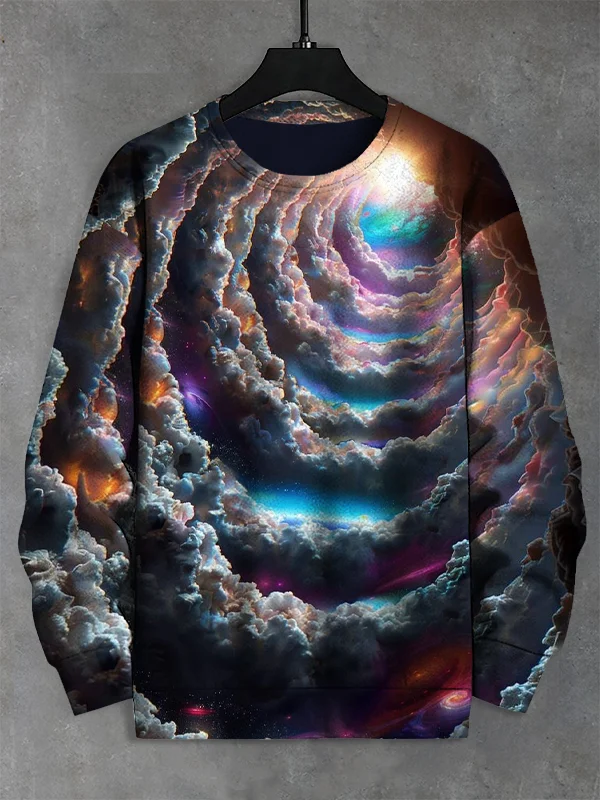 Men's Sky Clouds Fantasy Landscape Art Print Casual Sweatshirt