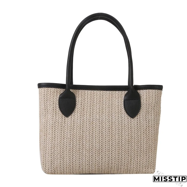 Women Summer Woven Shoulder Tote Bag Tote Bag